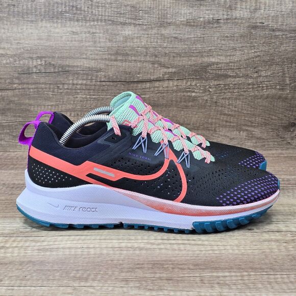 Nike React Pegasus Trail 4 Men\'s 11 Black Vivid Purple Green Shoes (DJ6158-003) main image 4